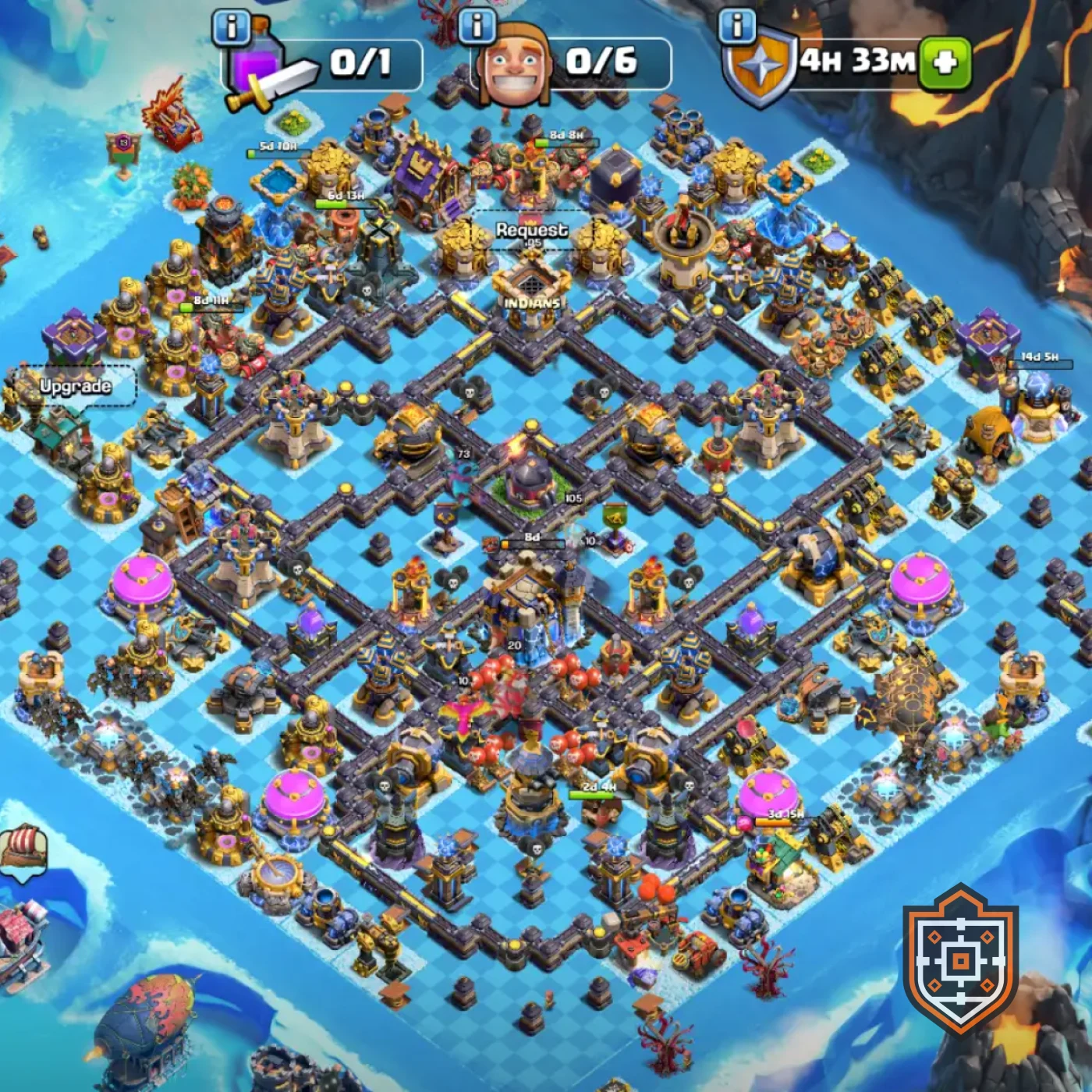 Home Village · Level 18 · War · Anti 3-Star