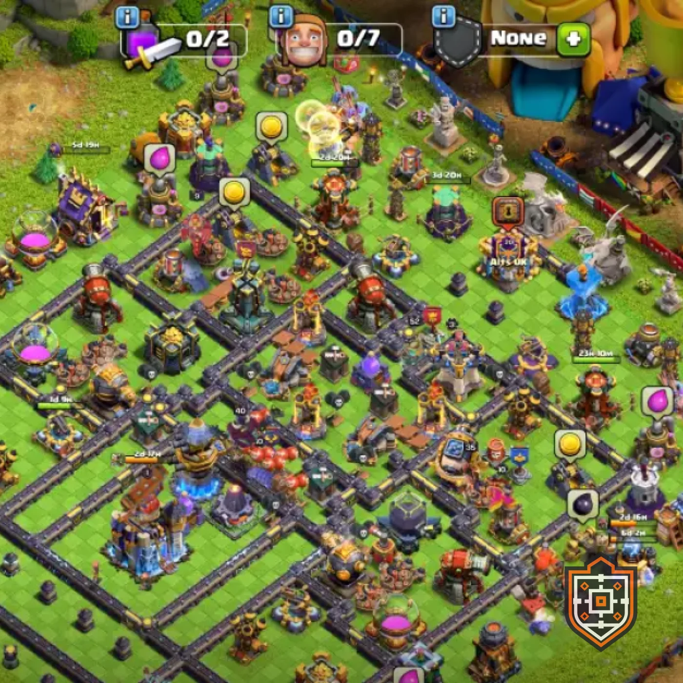 Home Village · Level 18 · Trophy · Anti 3-Star